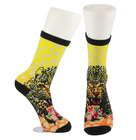Желтой анти- носки выскальзывания напечатанные таможней, эко- дружелюбные мягкие милые напечатанные носки